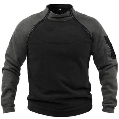 Fleece-Pullover Herren Warm Hochkragen Funktionell