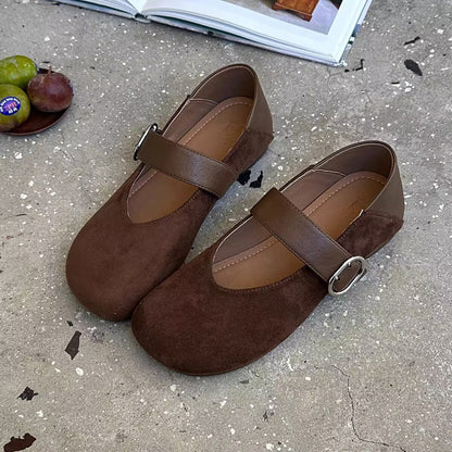 Damen Ballerinas Leopardenmuster Schuhe mit Riemen