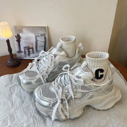 Damen Sneaker Sportlich Chunky Atmungsaktiv Reflektierend - BerlinGlamour