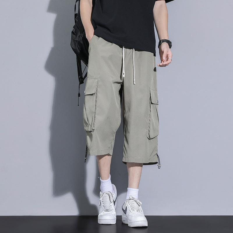 Herren Cargo Shorts Bequem Vieltaschen Verstellbar