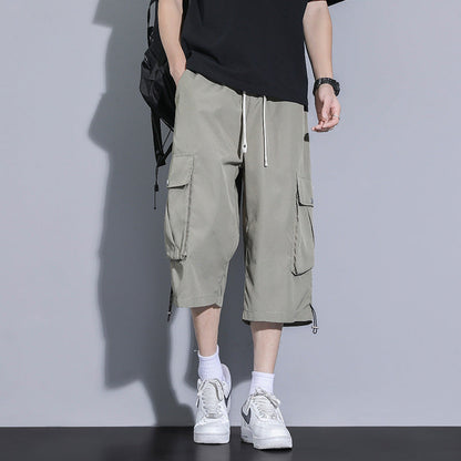 Herren Cargo Shorts Bequem Vieltaschen Verstellbar