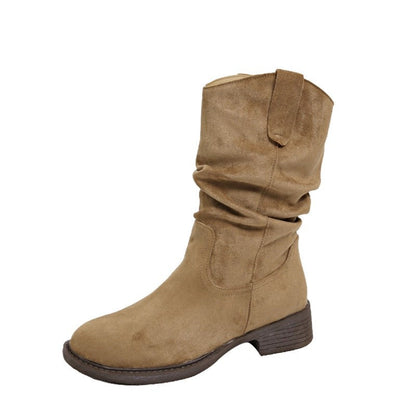 Damen Stiefel Wildleder Elastisch Modisch