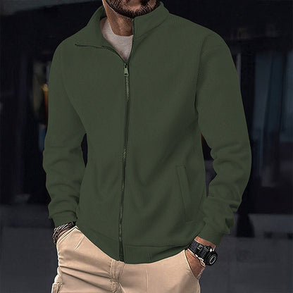 Herren Winterjacke Reißverschluss Hochkragen Trendy