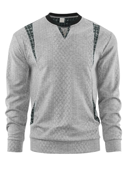 Herren Pullover Strick Modern Karomuster