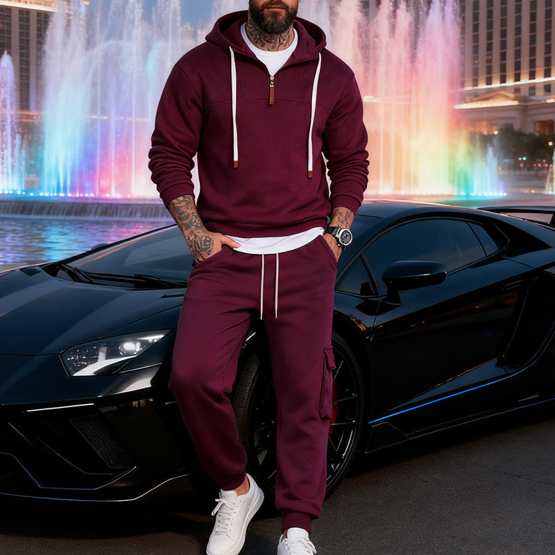 Herren Kapuzenpullover Lässig mit Cargo-Hose Sportlich