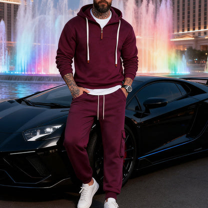 Herren Kapuzenpullover Lässig mit Cargo-Hose Sportlich