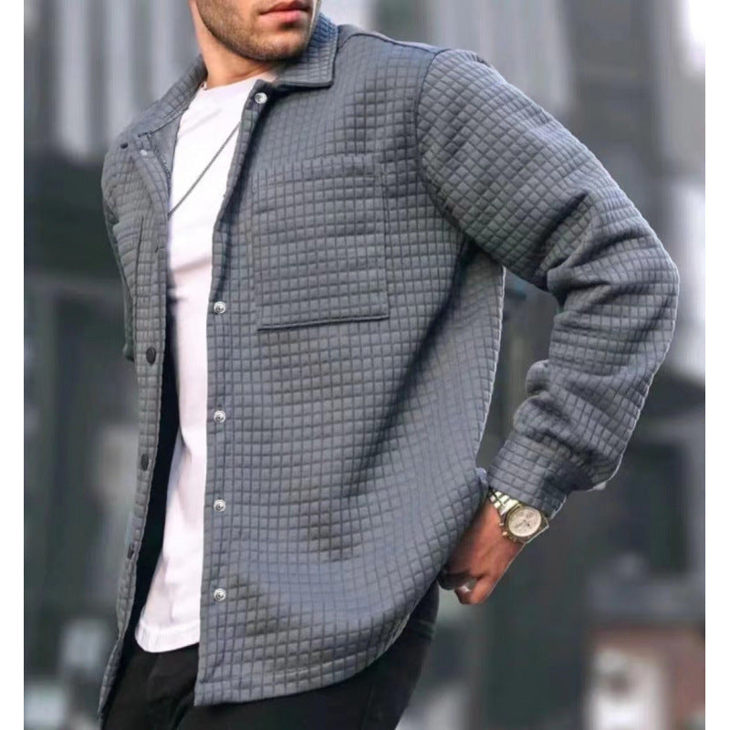 Herren Steppjacke Warm mit Brusttasche Modern