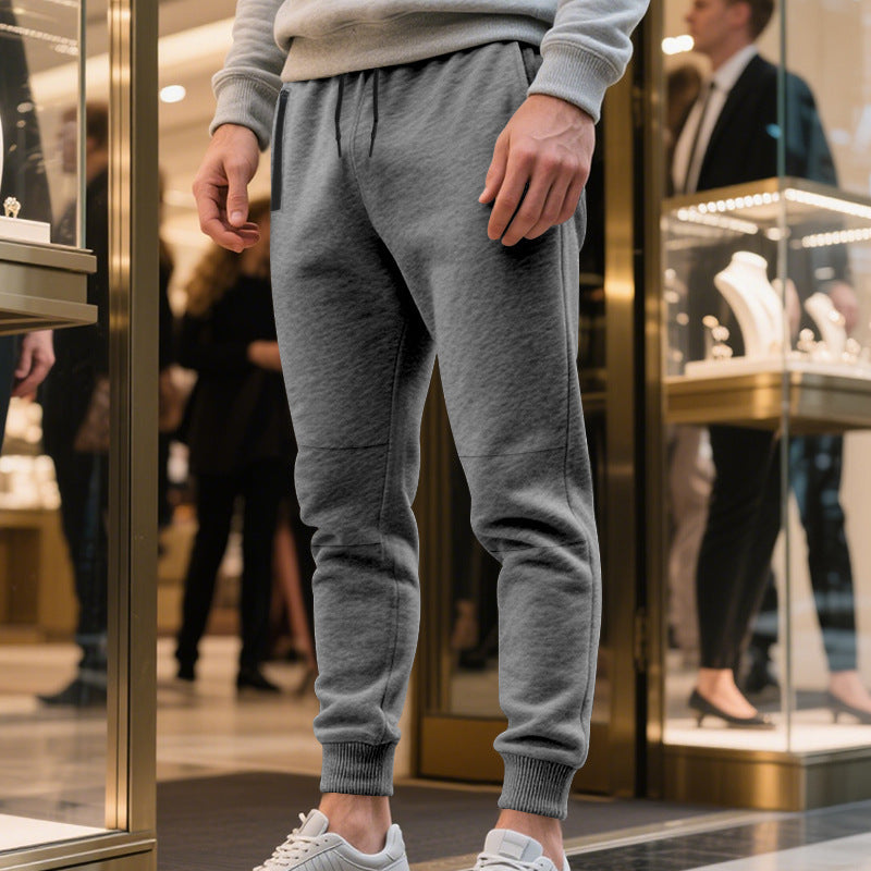 Herren Jogginghose Bequem Leicht Fleece Elastisch