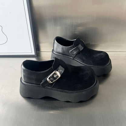 Damen Clogs Plateau Bequem Schnallenverschluss Rutschfest