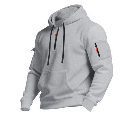 Herren Sweatshirt Funktionsjacke Taschen Modern Sportlich