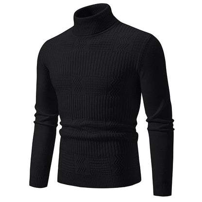 Herren Turtleneck Pullover Strukturiert Modern