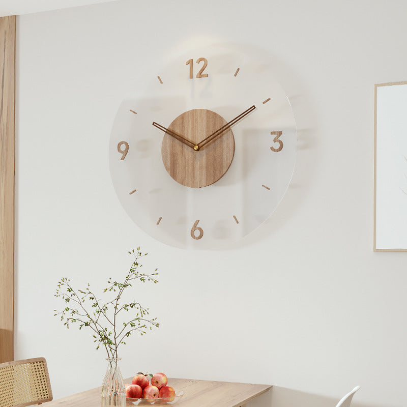Holzwanduhr Skandinavisch Modern Wooden Wave