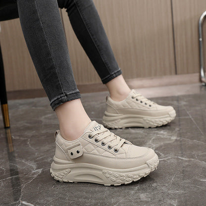 Damen Plateau Sneaker Hoch mit Weichem Innenfutter und Dämpfender Sohle