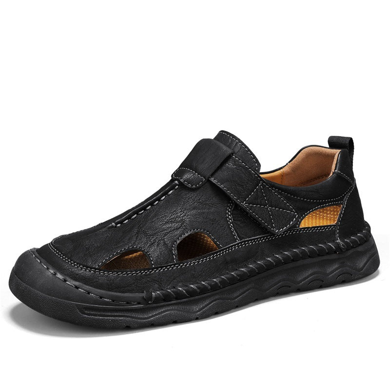 Leder Sandalen Herren atmungsaktiv verstellbar
