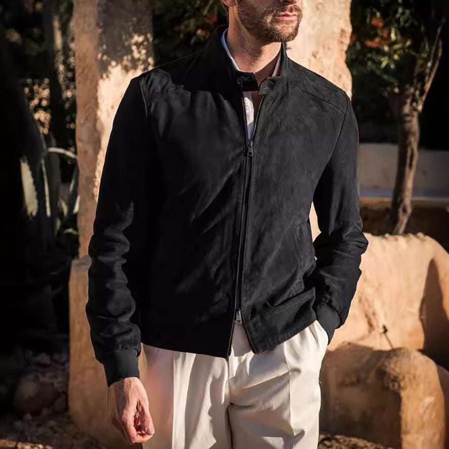 Herren Leichtjacke Sportlich Moderner Kragen