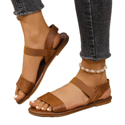 Damen Sandalen Bequem Flexibler Riemen Komfort Sohle
