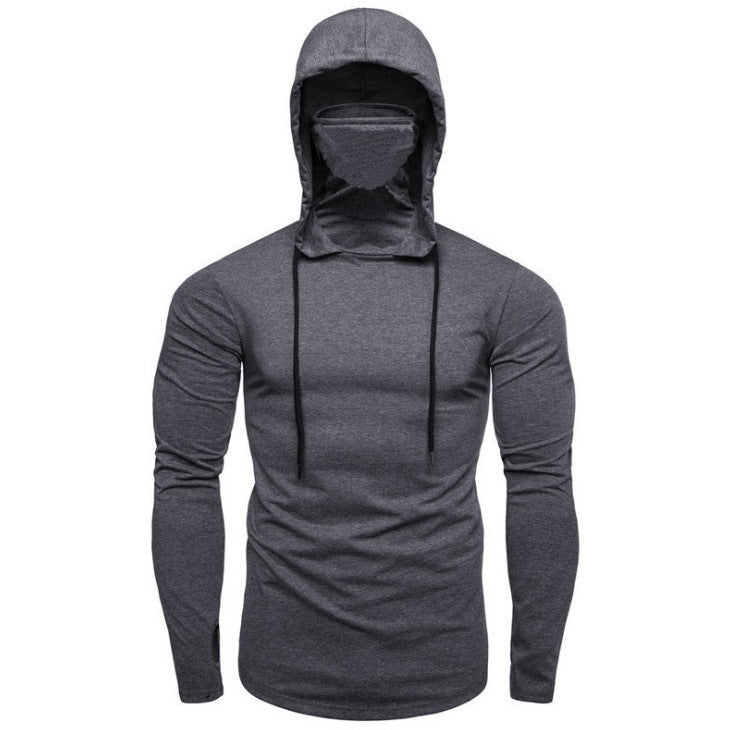 Herren Kapuzenshirt Gesichtsschutz modisch Sportlich