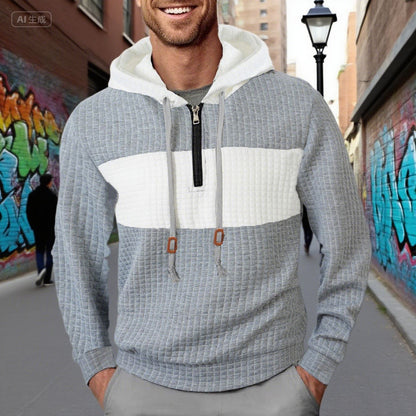 Herren Kapuzenpullover Strukturiert Modern Sportlich - BerlinGlamour