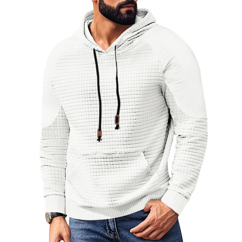 Herren Kapuzenpulli Strukturiert mit Taschen Modern