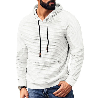 Herren Kapuzenpulli Strukturiert mit Taschen Modern