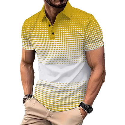 Herren Poloshirt Modern Druck Design Slim Fit
