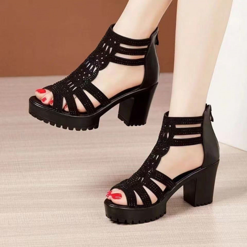 Damen High Heels Sandalen Elegant Schmal
