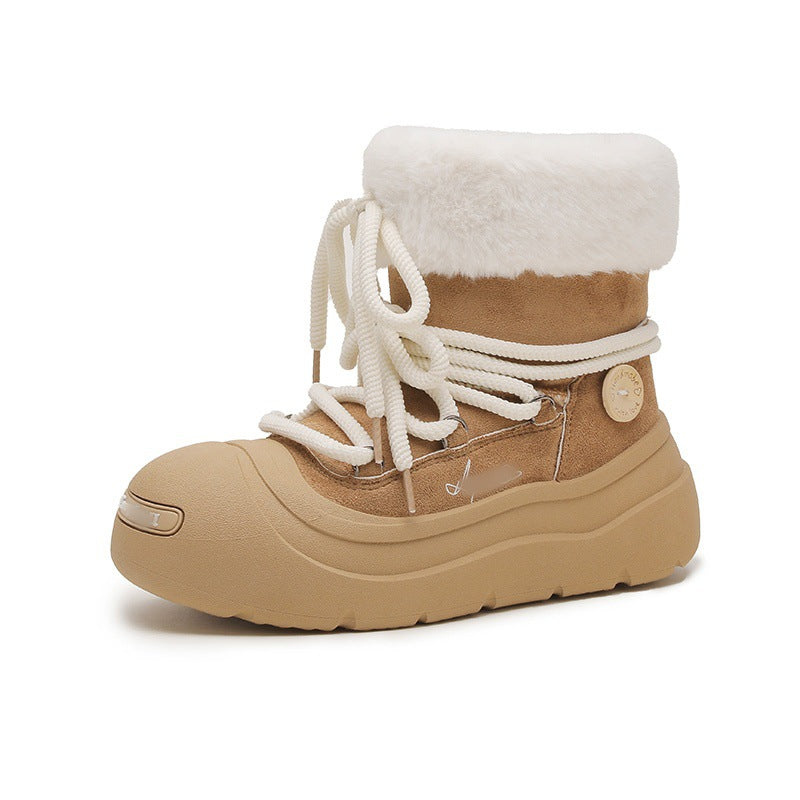 Damen Winterstiefel Flauschig Warme Schnee Stiefel
