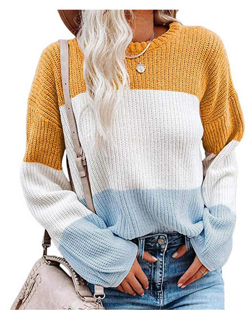 Damen Pullover Lässig Stricken Casual