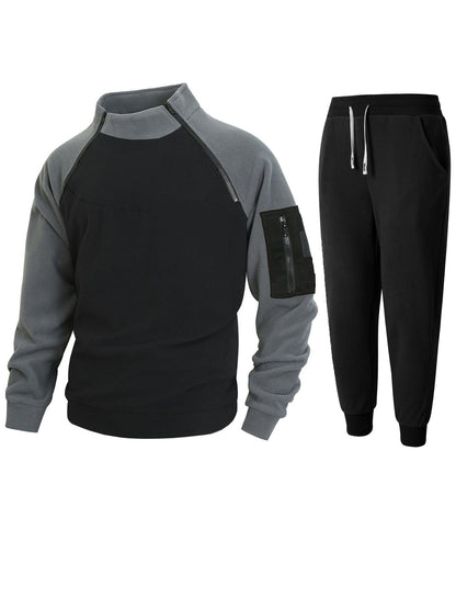 Herren Pullover Stehkragen Funktionsstoff Sportlich