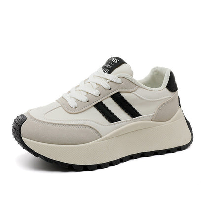 Damen Sneaker Sportlich Plateau mit Dämpfung Schwarz