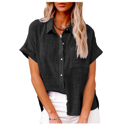 Kragen Bluse Damen Knopfleiste Elegent