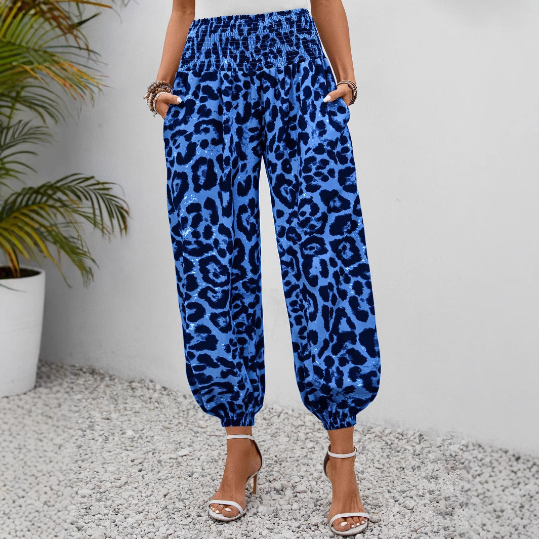 Weite Damen-Hosen Leopardenmuster Trendy Elegant