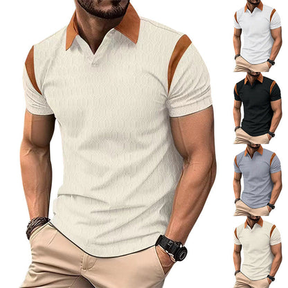 Herren Poloshirt Kurzarm Sportlich Strukturiert - BerlinGlamour