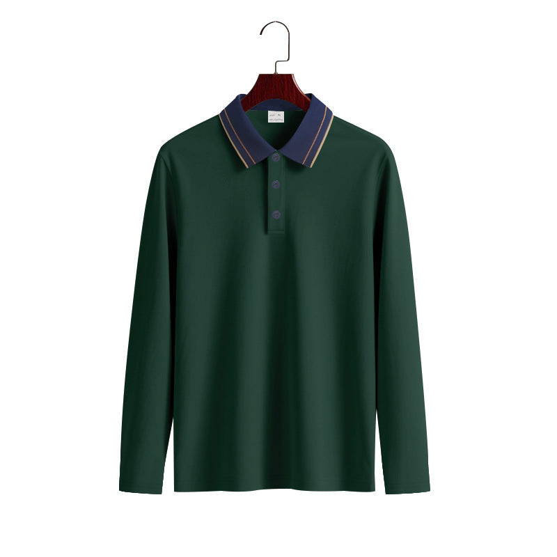 Herren Poloshirt Langarm Moderner Kragen Berlin Style