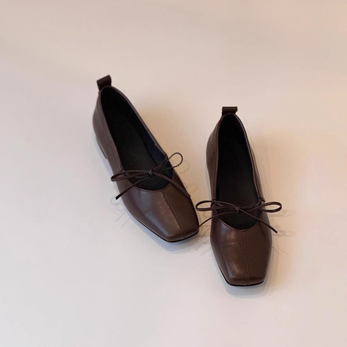 Damen Ballerinas Bequem Schnürung Elegant