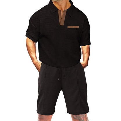 Herren Sportshirt Kurzarm mit Tasche und Laufshorts