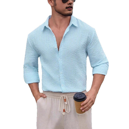 Herren Hemd Schmale Streifen Slim Fit Modern