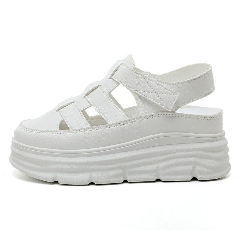 Damen Plattform-Sandalen Hoch mit verstellbaren Riemen rutschfest