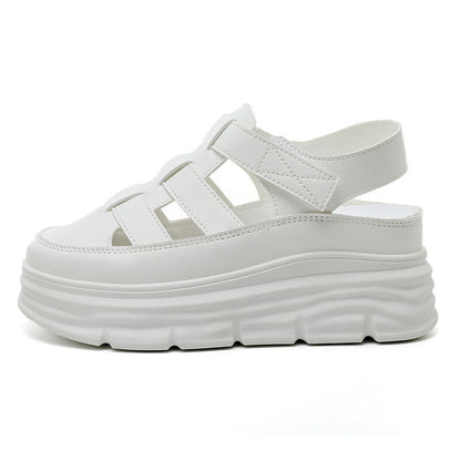 Damen Plattform-Sandalen Hoch mit verstellbaren Riemen rutschfest