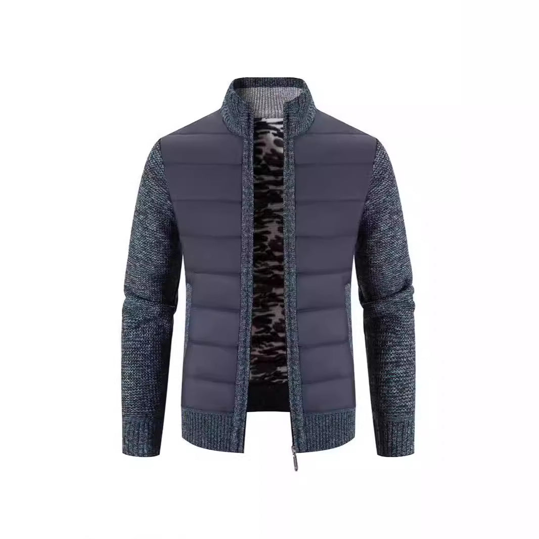Herren Hybridjacke Warm Wasserabweisend Mit Kragen Modern - BerlinGlamour
