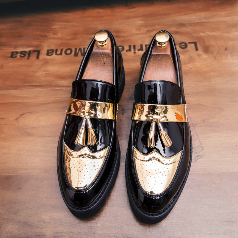 Damen Mokassins Elegante Quasten Schuhe Glänzend - BerlinGlamour