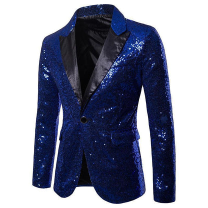 Herren Blazer Glitzernd Elegant Schnitt Modisch