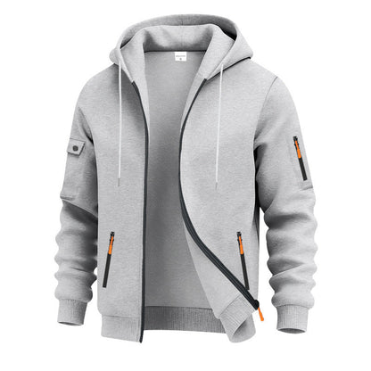 Herren Outdoor Kapuzenjacke Funktionstaschen Wasserabweisend