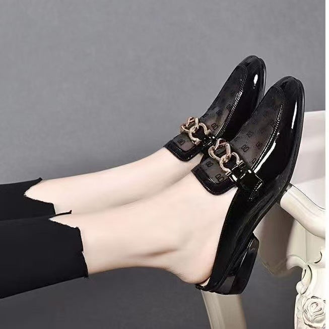 Damen Slipper Elegante Luxus mit Schnallen