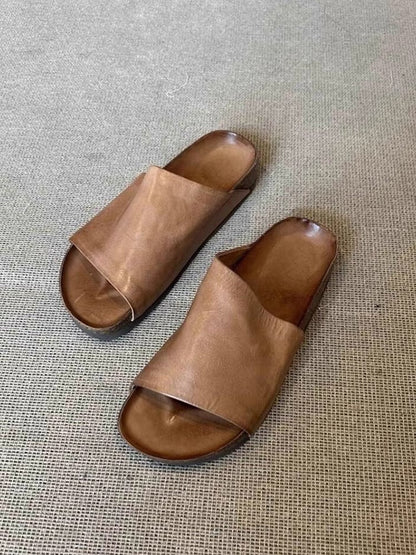 Damen Slipper Weich Leder Ergonomisch Komfort