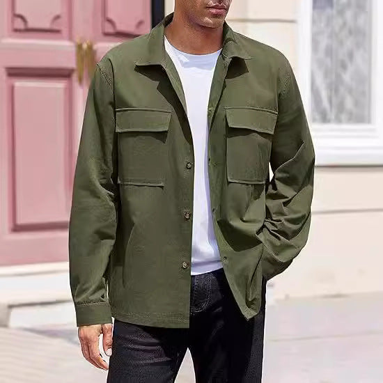 Herren Utility-Jacke Modern mit vielen Taschen und lässigem Schnitt