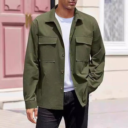 Herren Utility-Jacke Modern mit vielen Taschen und lässigem Schnitt