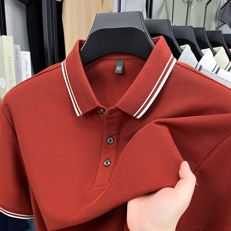 Herren Poloshirt Sportlich Modern Piqué-Stoff
