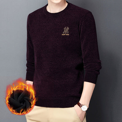 Herren Pullover Weich Wärmer Rundhals Winter