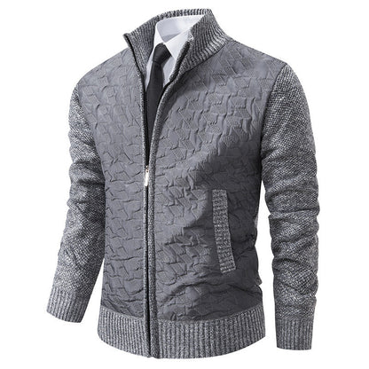 Herren Steppjacke Modern Struktur Obermaterial Hochkragen